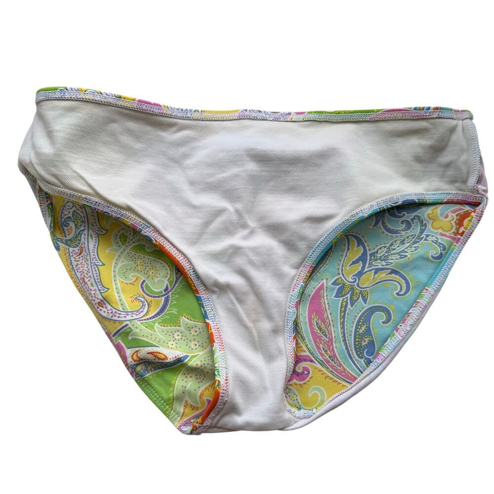 Ralph Lauren Pink Green Paisley Print Hipster Bikini Swimsuit Bottom Size 6 - Picture 3 of 6
